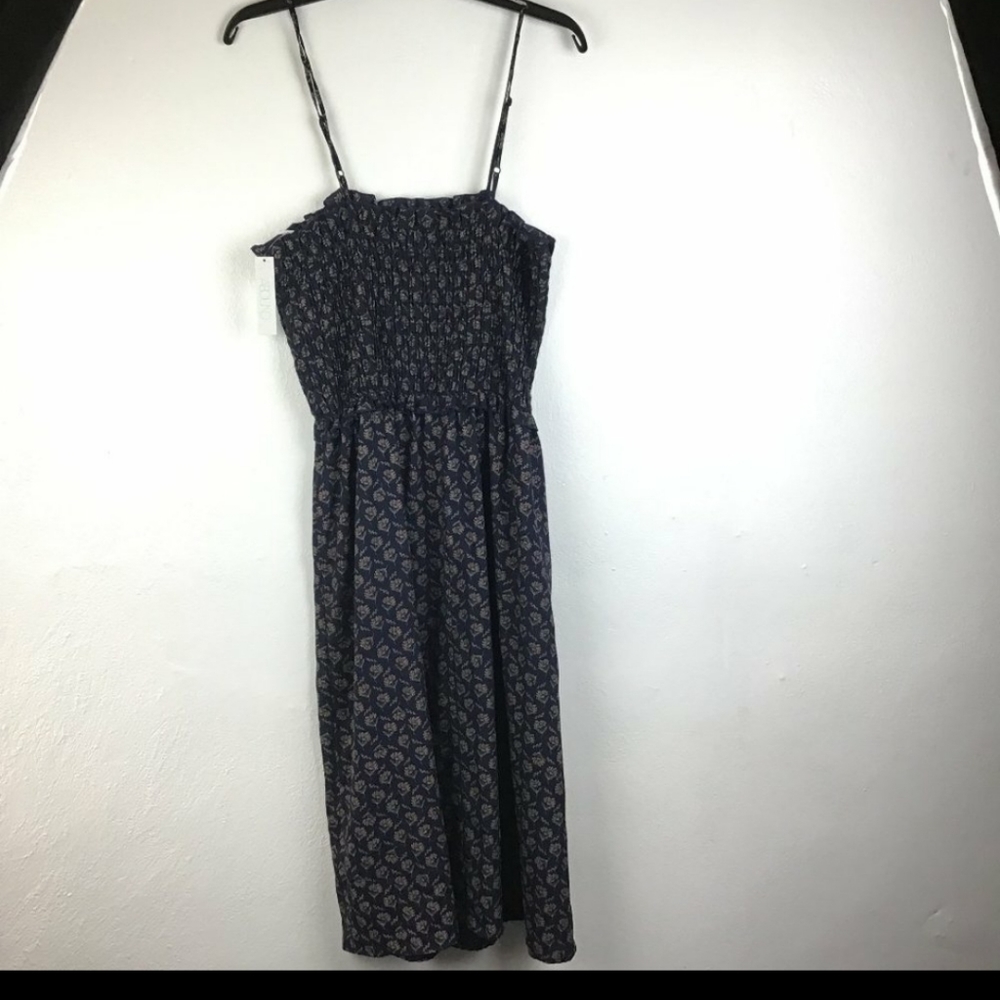 Floral Navy Midi Dress - Picture 2 of 3
